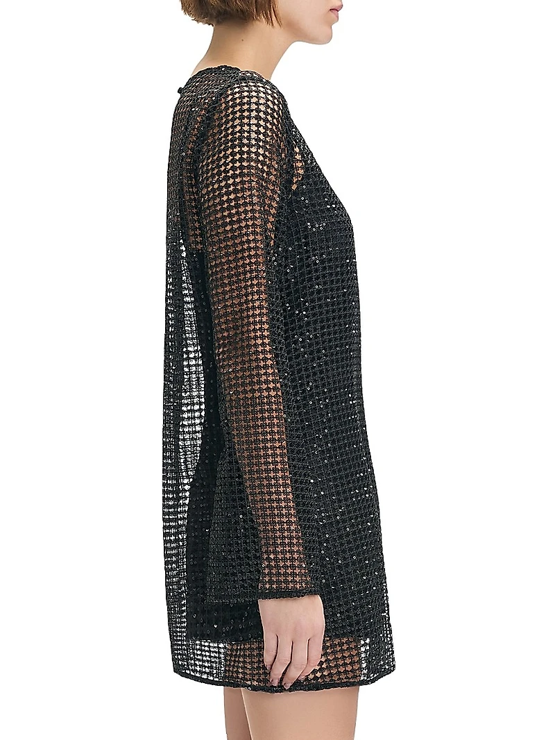 The Sweet Life Sequin Mesh Minidress