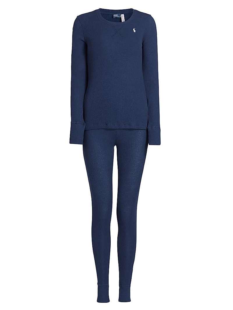 Winter Printed Henley & Jogger Pajamas