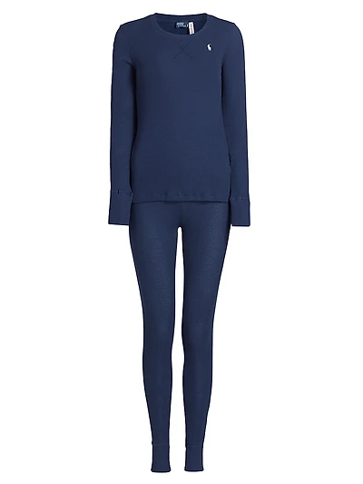 Winter Printed Henley & Jogger Pajamas