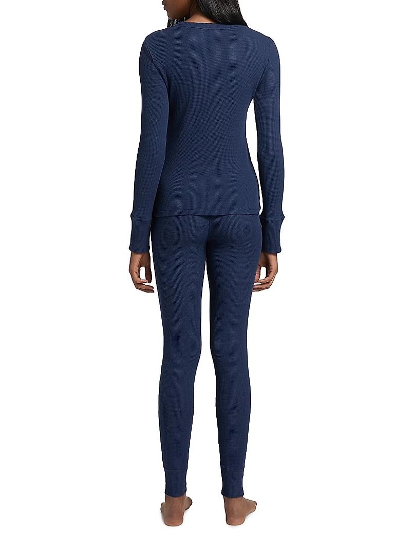 Winter Printed Henley & Jogger Pajamas