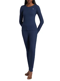 Winter Printed Henley & Jogger Pajamas