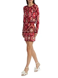 Ila Patterned Knit Crop Cardigan