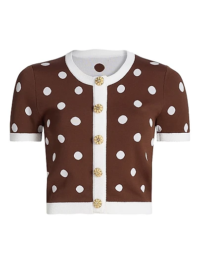 Sona Polka Dot Knit Top