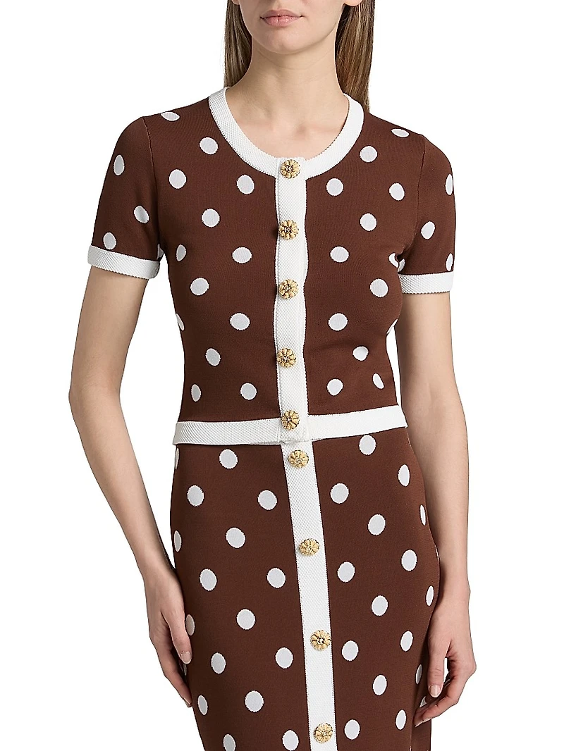 Sona Polka Dot Knit Top