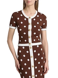 Sona Polka Dot Knit Top