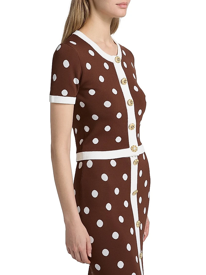 Sona Polka Dot Knit Top