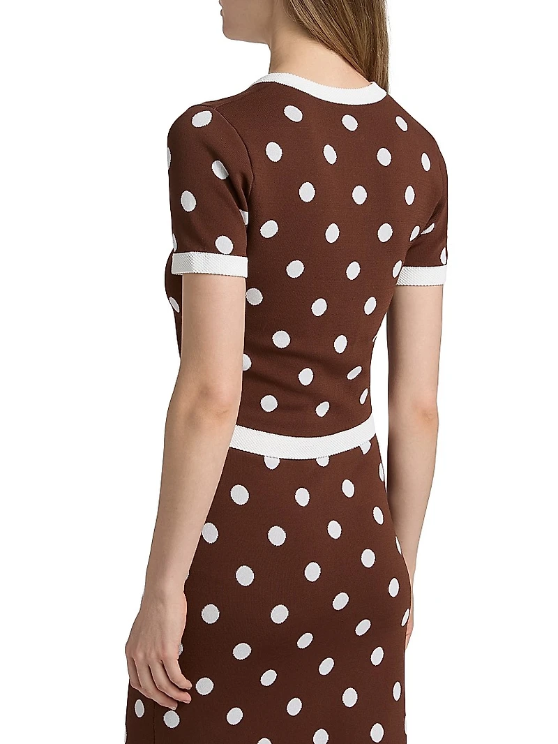 Sona Polka Dot Knit Top