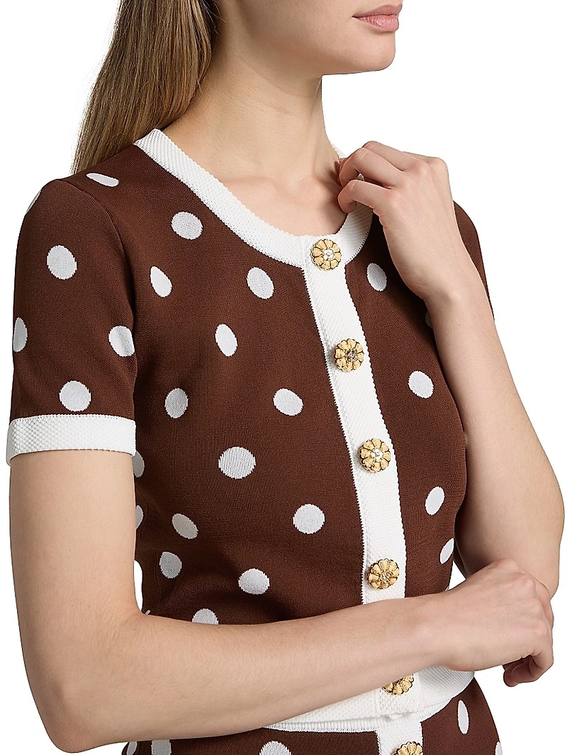 Sona Polka Dot Knit Top