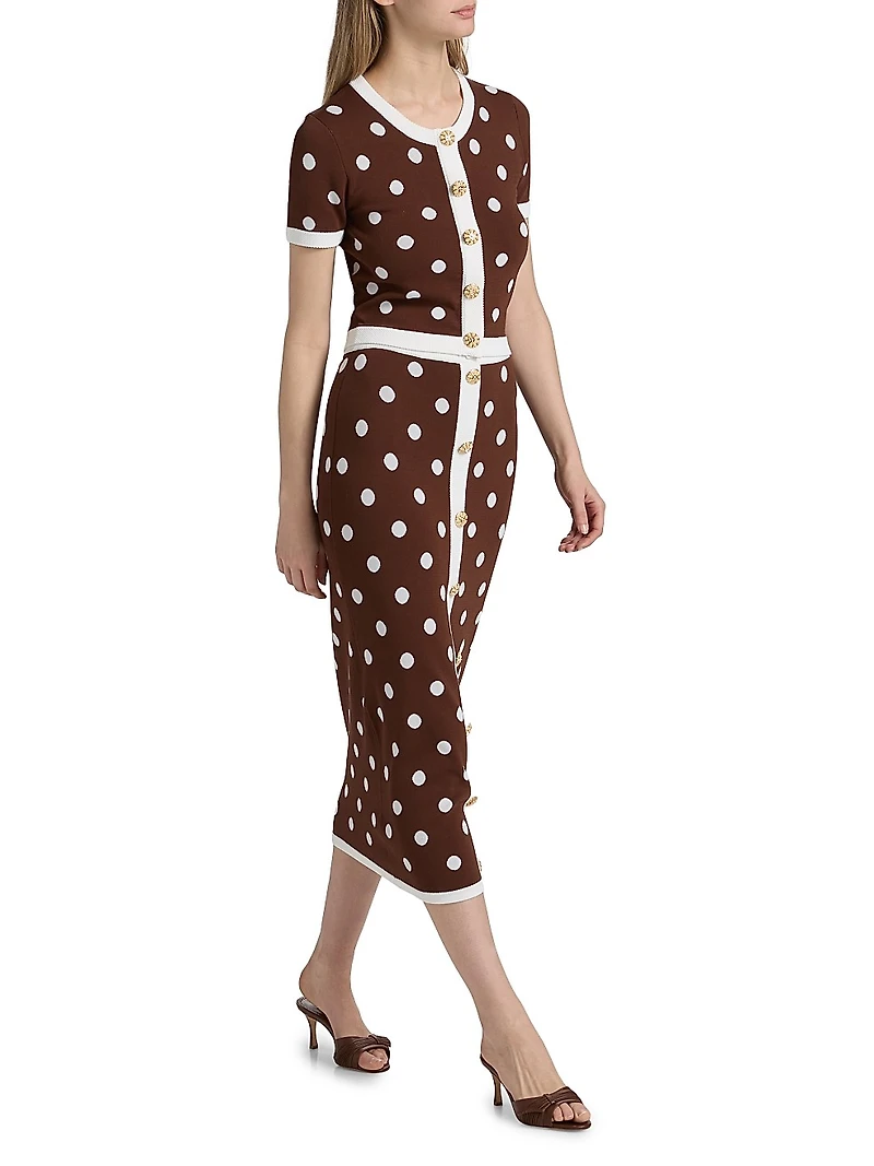 Sona Polka Dot Knit Top