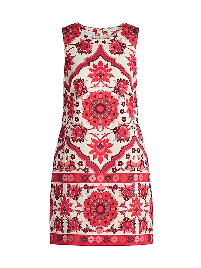 Mackenzie Printed Stretch-Cotton Sleeveless Minidress