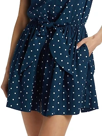 Asbury Polka Dot Cotton Poplin Mini Shirtdress