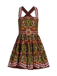 Julietta Printed Cotton Minidress