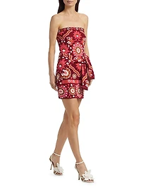 Rome Jacquard Bandeau Body-Con Minidress