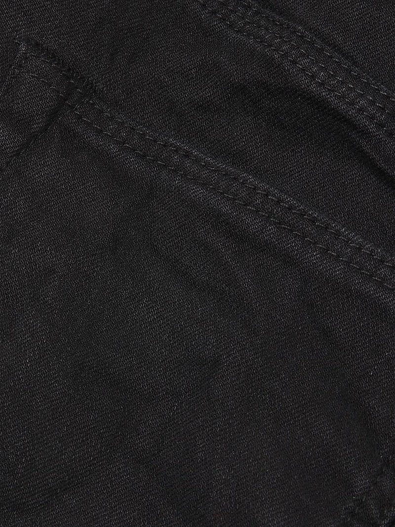 P002 Knee Slit Rinse Slim Jeans