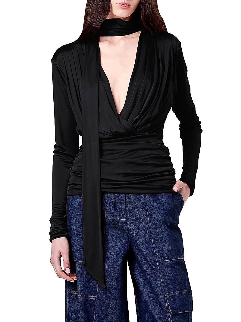 Marina Scarf Draped Top