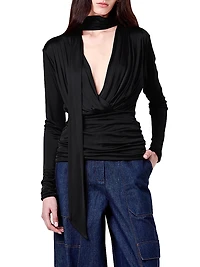Marina Scarf Draped Top