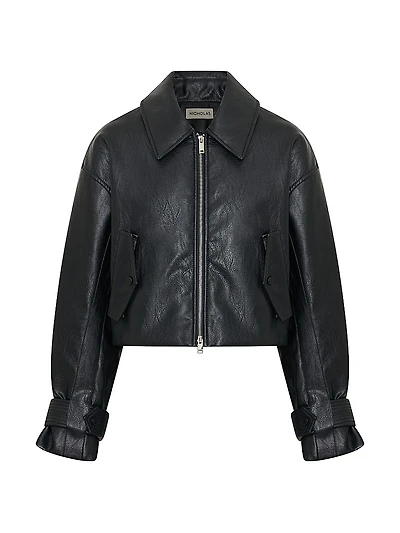 Paris Faux-Leather Moto Jacket