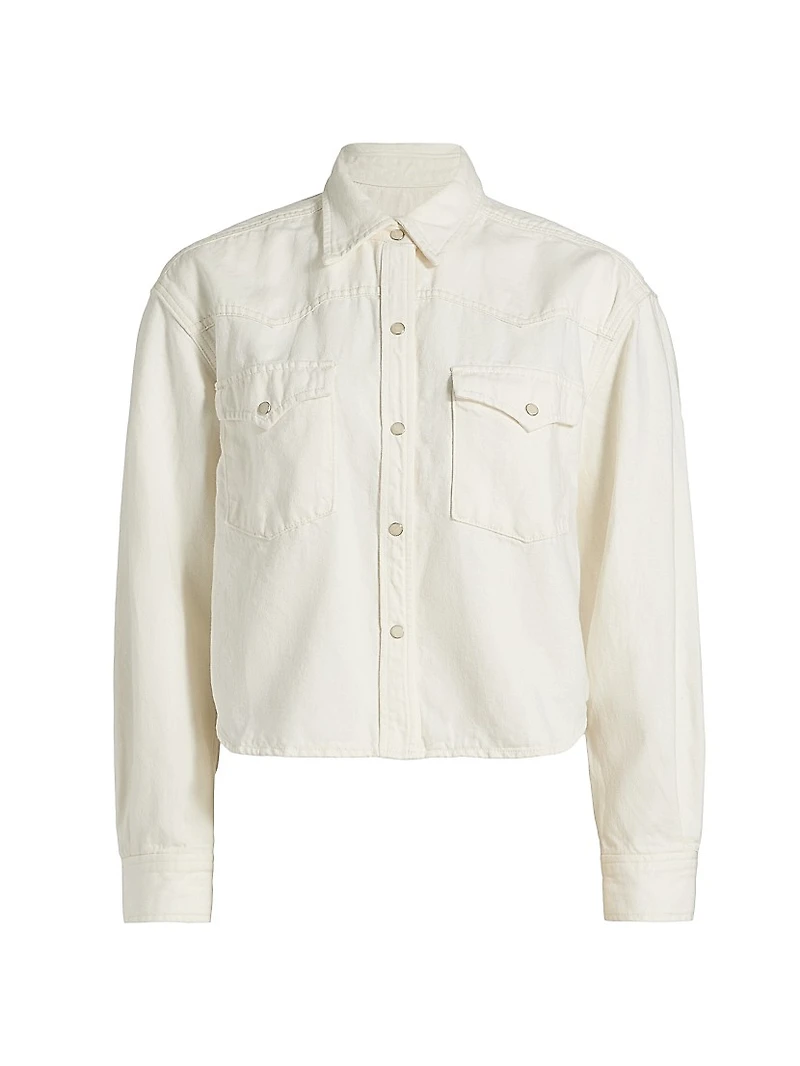 Stretch Cotton Crop Jacket