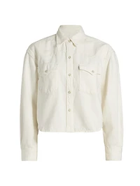 Stretch Cotton Crop Jacket