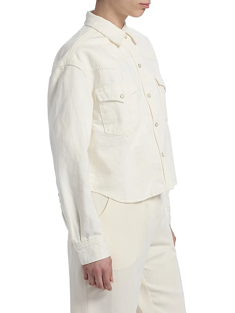 Stretch Cotton Crop Jacket