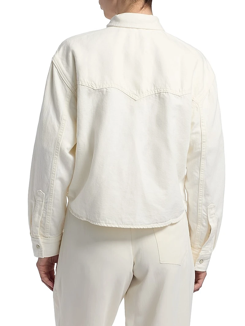 Stretch Cotton Crop Jacket