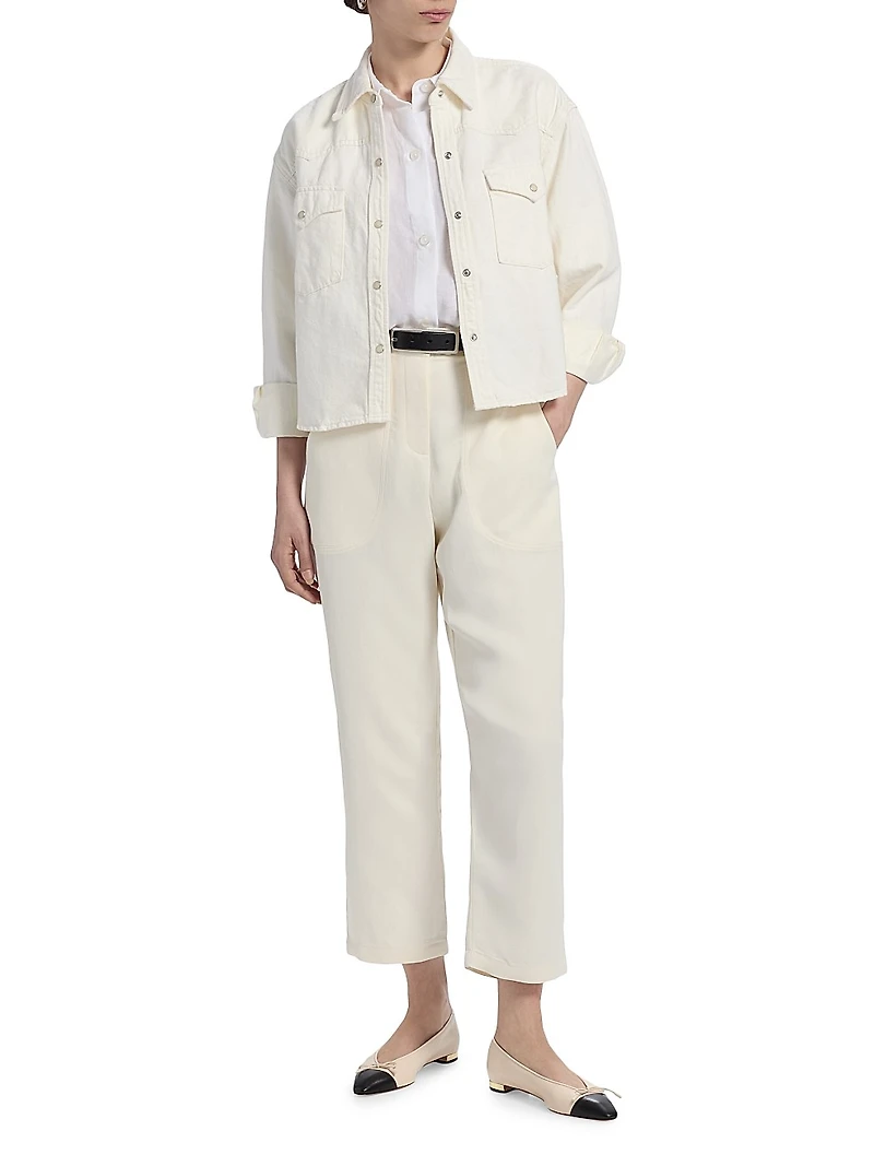 Stretch Cotton Crop Jacket