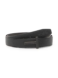 Leather Reversible T-Buckle Belt