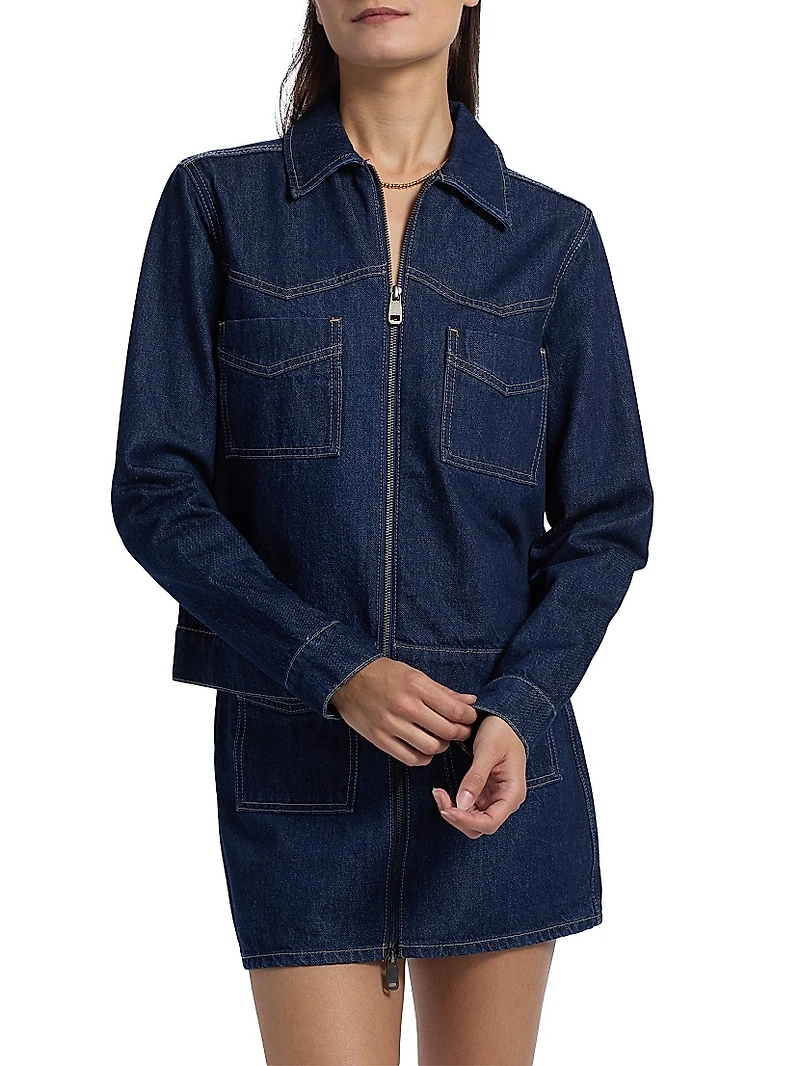 Trabuco Denim Zip-Front Jacket