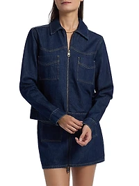Trabuco Denim Zip-Front Jacket