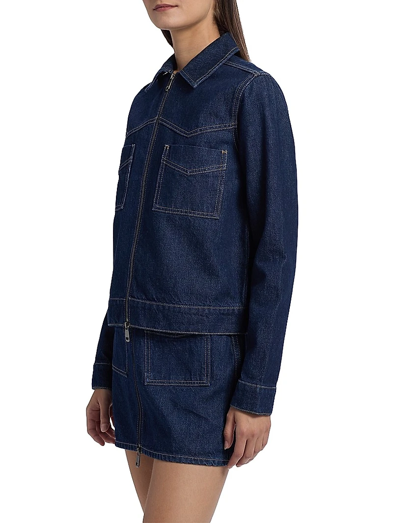 Trabuco Denim Zip-Front Jacket