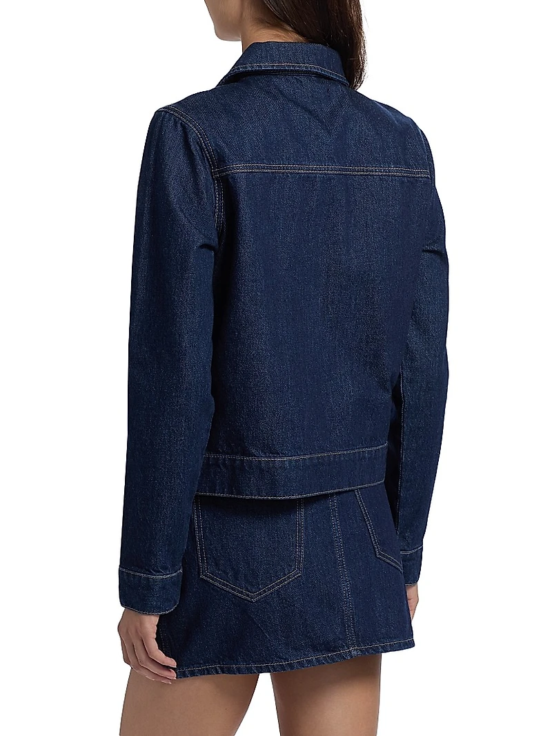 Trabuco Denim Zip-Front Jacket