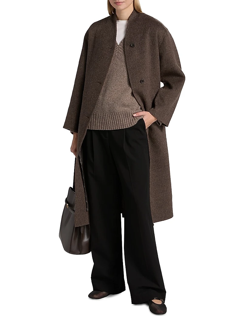 Roland Wool-Blend Belted Coat
