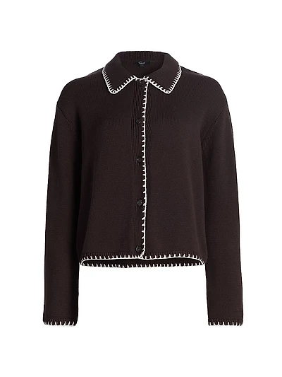 Rayleen Spread Collar Cotton Sweater