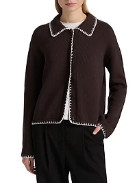 Rayleen Spread Collar Cotton Sweater