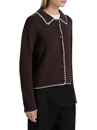 Rayleen Spread Collar Cotton Sweater