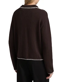 Rayleen Spread Collar Cotton Sweater