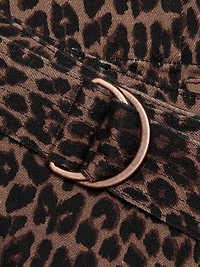 Deanna Leopard Print Stretch-Cotton Miniskirt