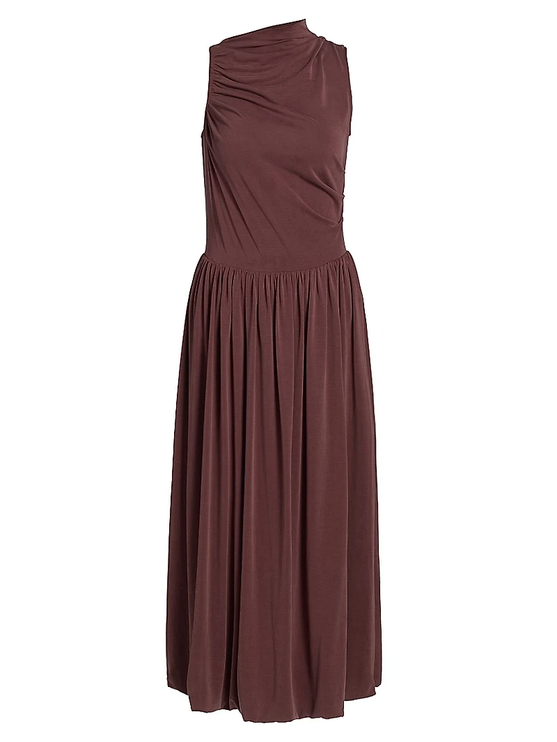 Brina Draped Modal Midi-Dress
