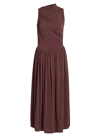 Brina Draped Modal Midi-Dress