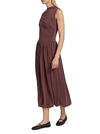Brina Draped Modal Midi-Dress