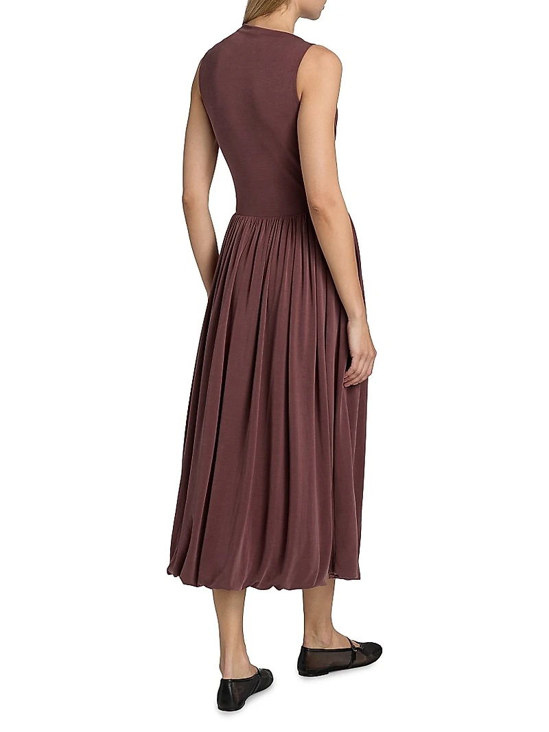 Brina Draped Modal Midi-Dress
