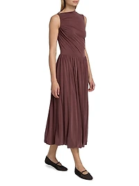 Brina Draped Modal Midi-Dress