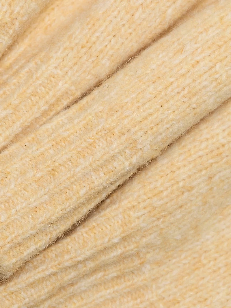 Klara Mock Turtleneck Wool-Blend Knit Top