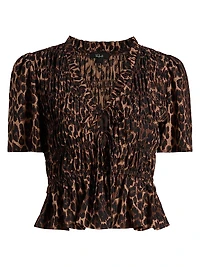 Portia Leopard Print Top