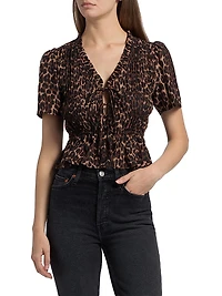 Portia Leopard Print Top