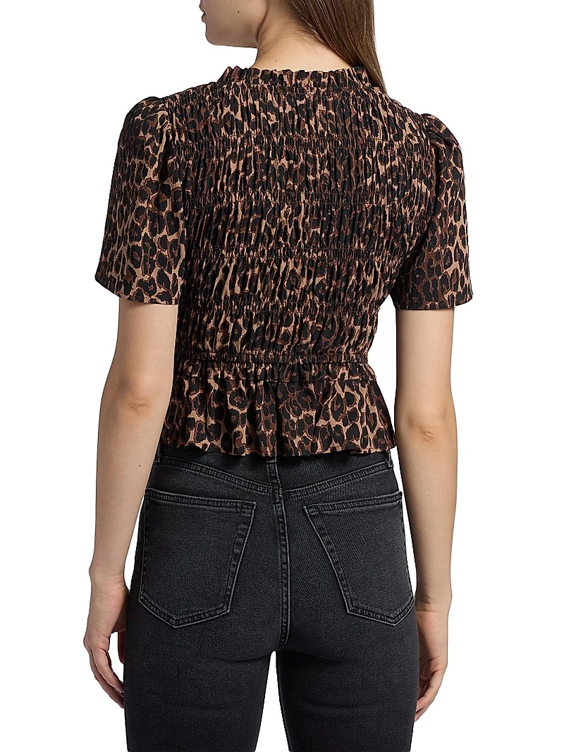 Portia Leopard Print Top