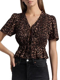 Portia Leopard Print Top