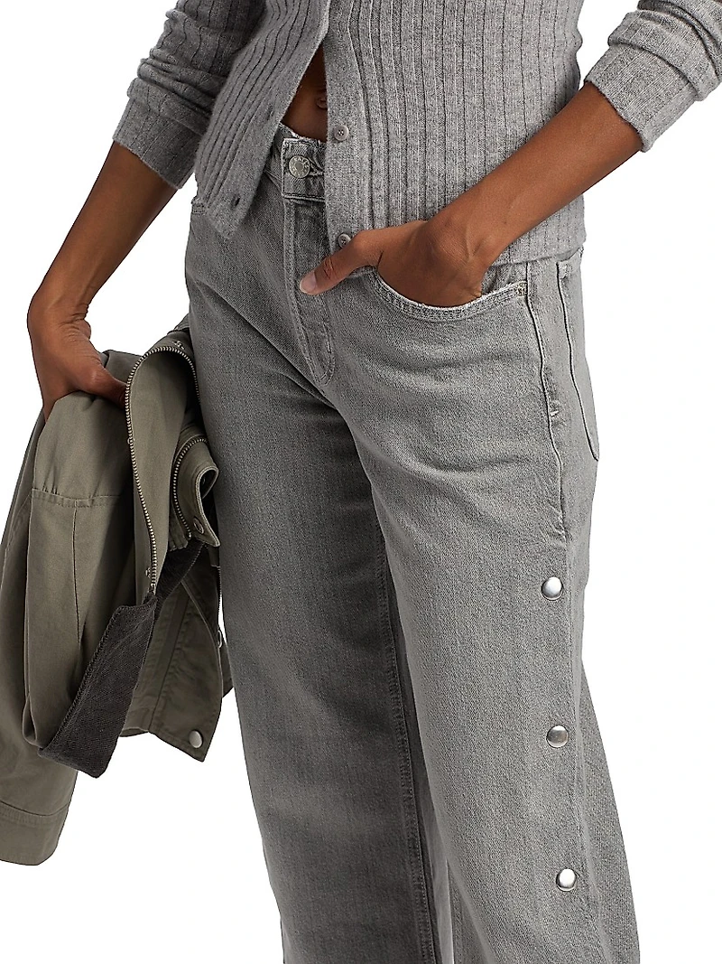 Del Mar Studded Straight-Leg Jeans