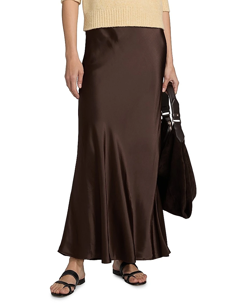 Romina Satin Maxi Skirt