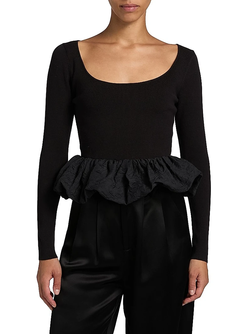 Tillie Ruffled-Hem Top